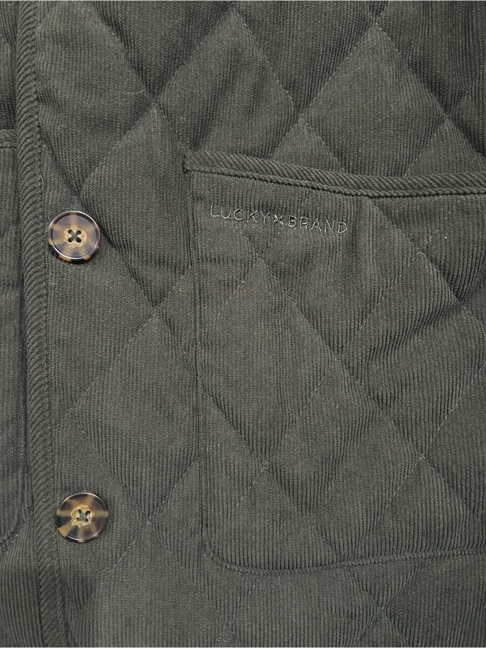 Lucky Brand Quilted Olive Green Women's Jacket - Picture 4 of 5